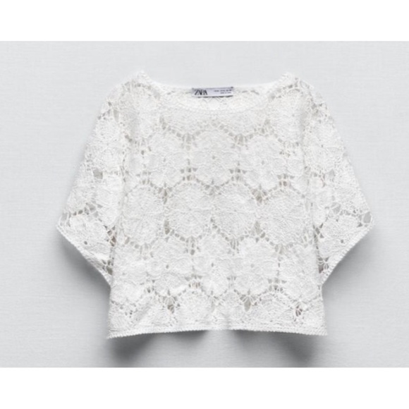 ZARA ~ KNIT CROCHET ТОР (NWT) - Picture 3 of 10